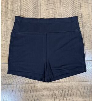 SHEIN Black High Waisted Shorts Womens M Stretch Lounge Possibly Maternity